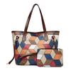 New fashion trend contrasting color plaid splicing women's bags popular splicing large-capacity women's shoulder handbags
