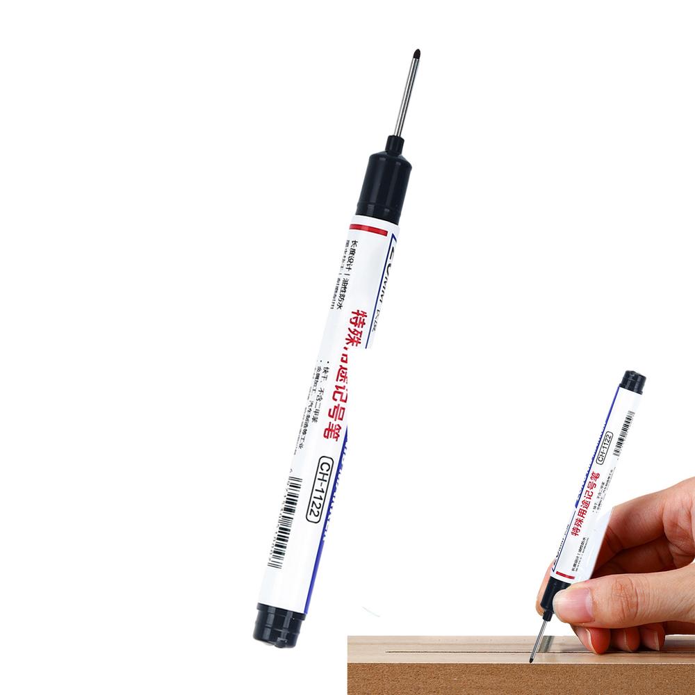 Long Head Deep Hole Marker Long Nose Mechanical Pen Drill Hole Marker Colorful Waterproof Carpenter Ink Marker Pen For Glass
