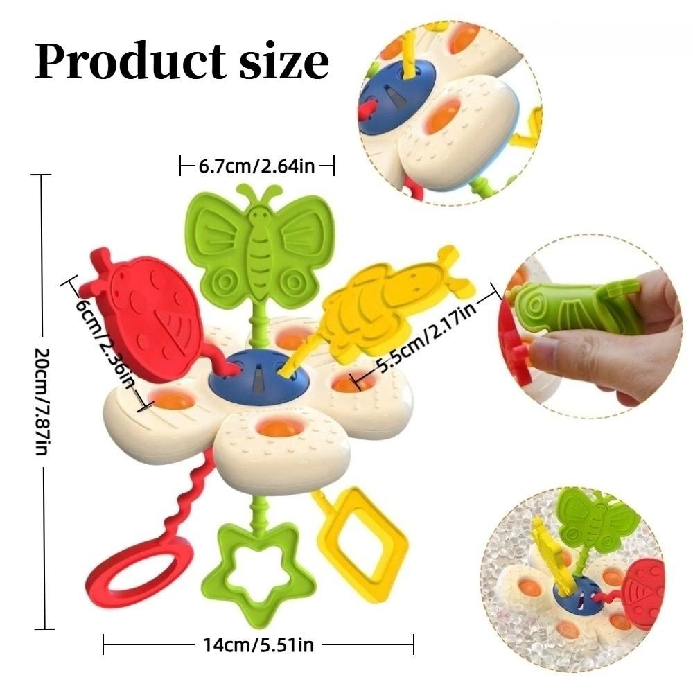Early Education Newborn Chew Toys Soft Silicone Baby Travel Toys Baby Sensory Toys  For1-2 Year Old