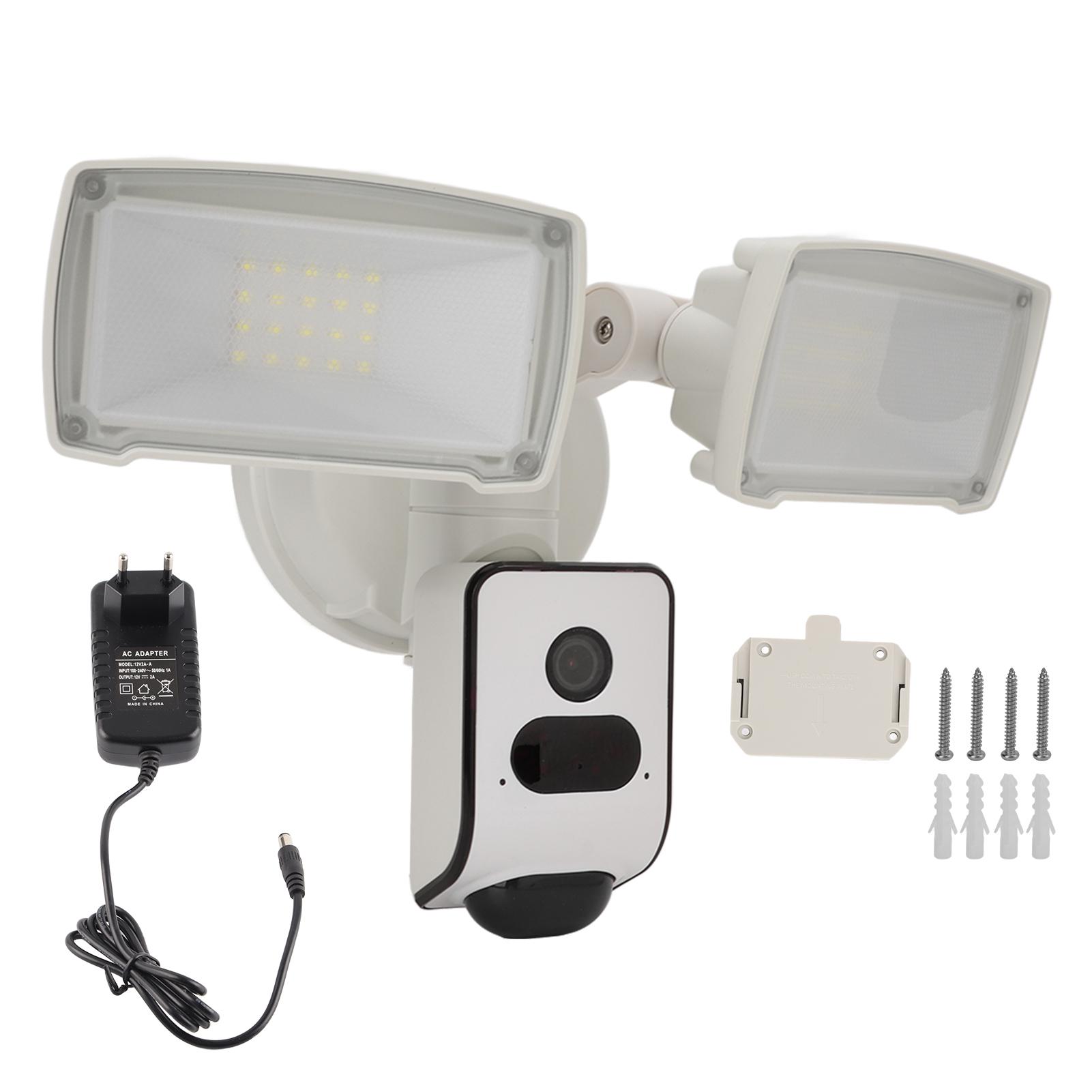 

3МП Камера з прожектором IP65 Водонепроникна Нічне бачення Двосторонній аудіо Кут огляду об єктива 120 градусів Виявлення руху для