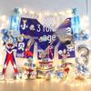 Ultraman-Themed Birthday Decor Set for 3-Year-Old Boys: Balloons & Background Wall