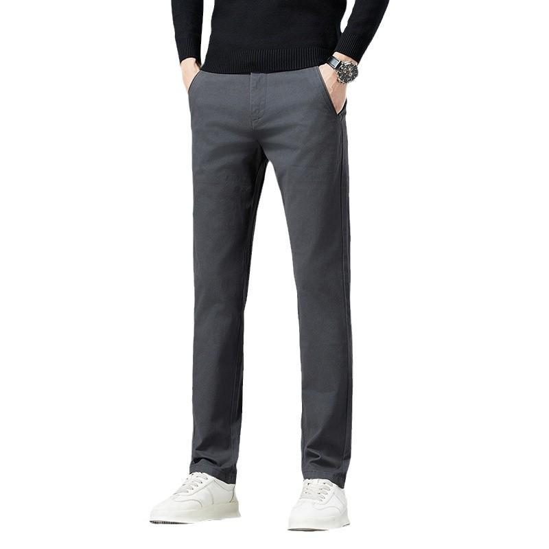 2024 New Autumn And Winter Men'S High-End Casual Pants Slim Fit Pants Business Loose Straight Leg Elastic Pants