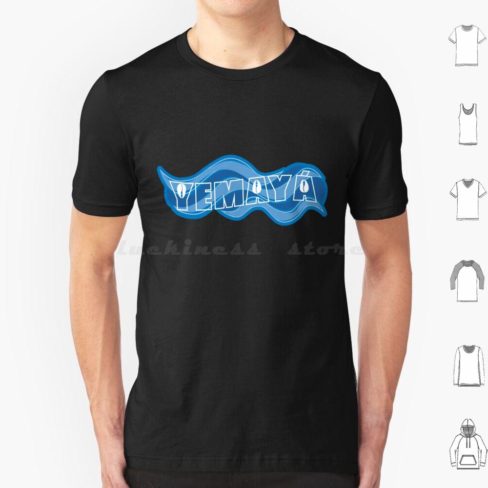 Yemaya Name And Waves 02 T Shirt Big Size 100% Cotton Yemaya Waves Yemanya Yemoya Iemanja Ocean Orisha Santeria Santeriacubana S