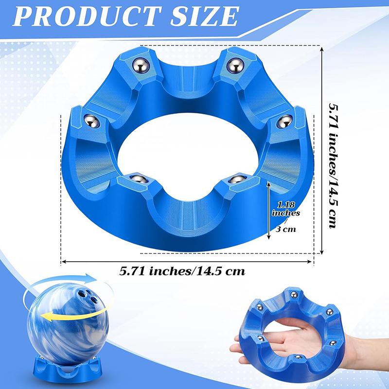 Bowling Ball Rotating Bracket 360-Degree Smooth Rotation Cup Holder Easy-To-Use Multi-Angle Grip Universal Cleaning & Polishing