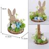 Easter Rabbit Eggs Crafts Desktop Ornament Simple Assembly Wood Plastic Blend Indoor Outdoor Holiday Decoration