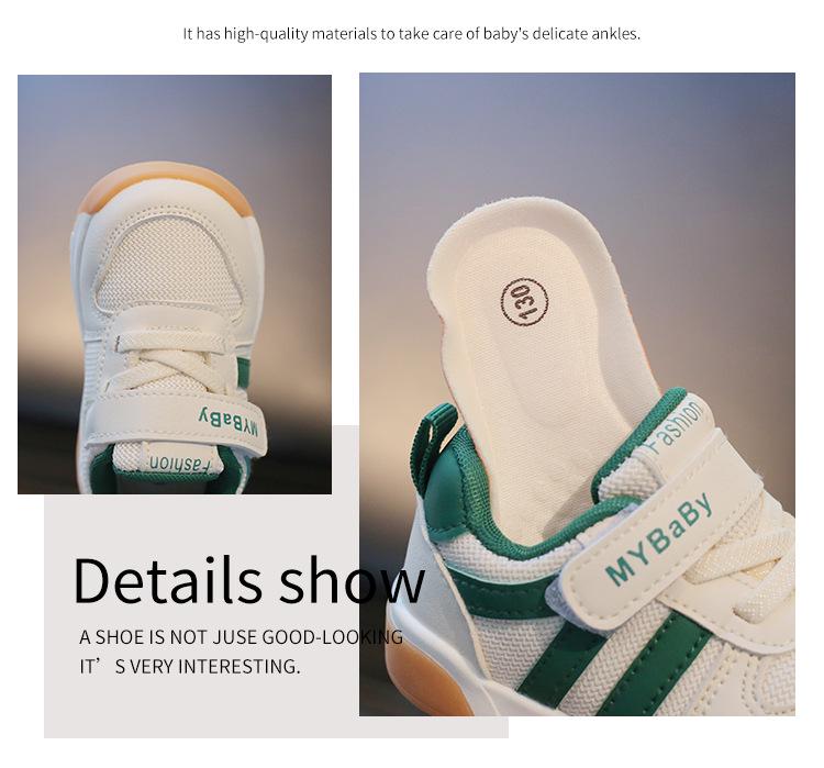 Spring & Autumn Breathable Baby Mesh Sneakers - Non-Slip Soft Sole Shoes for Boys & Girls