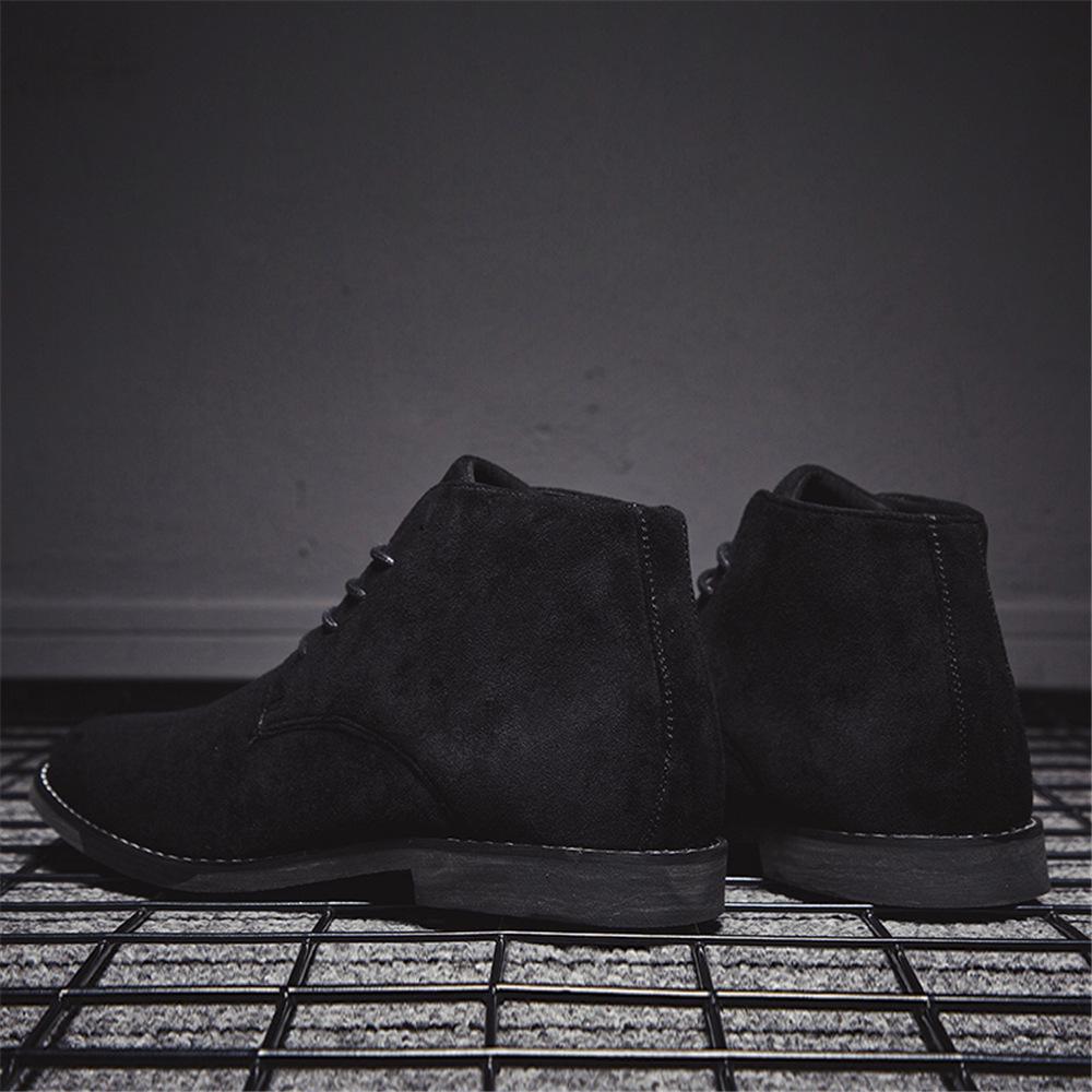 Men's Classic Leather Martin Boots - Fashionable High-Top Casual Shoes