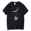 Unisexs Tshirt Cotton Blend Short Sleeve Funny Astronaut Print Unisex T Shirt Casual Summer Loose Tee Shirts Unisex Oneck Male Tshirt