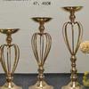 Golden European Iron Art Flower Stand for Wedding Decor and Sign-in Table