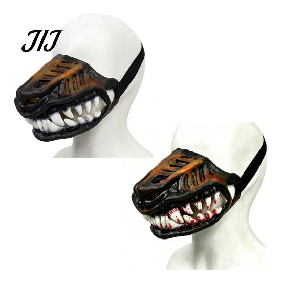 Halloween Pet Costume Hell Hound Muzzle for Dogs, Scary Natural Latex Beast Mask Themed Party Dog Attire with Adjustable Straps, Cosplay And