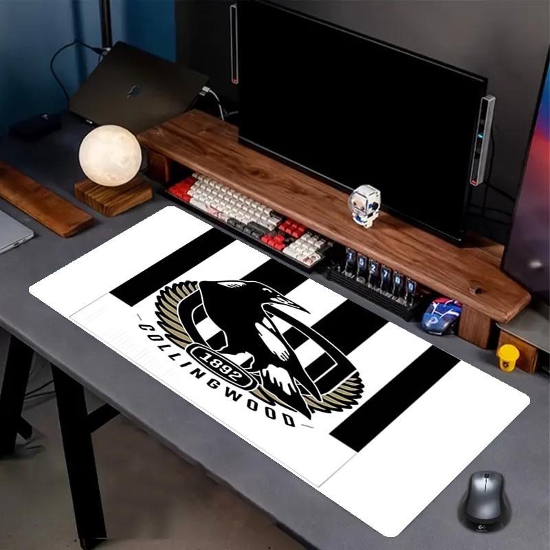 Collingwood Magpies Print Mouse Pad, Anti‑Slip Desktop keyboard Mat, for PC Laptop Gaming Working Daily Use, Cool Festival Surprise Gift