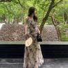 Cold Ink Butterfly Floral Suspender Dress Women's 2026 Summer New French Chic Slim Temperament Dress