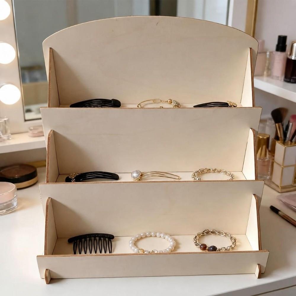 Wood Candy Storage Shelf Multi-Purpose Cookies Storage Rack Book Display Shelf Trade Shows