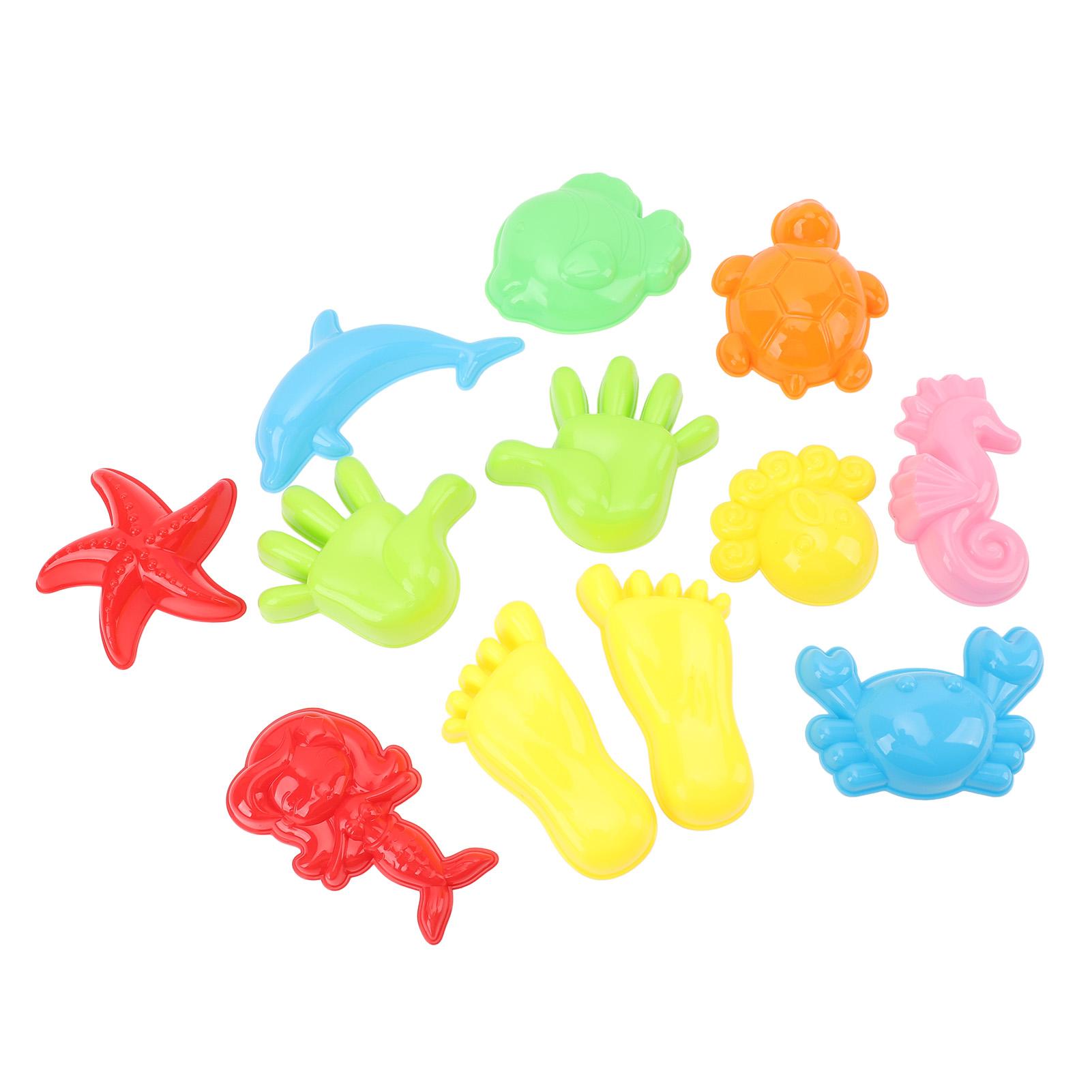 

12Pcs Sand Moulds Set Multiple Different Shapes Sand Molding Tools with Storage Bag for Beach Outdoor Play
