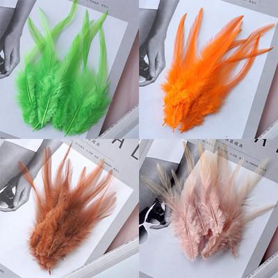 50pcs Natural Macaron Feather Colored Chicken Feather Colorful Turkey Feather Colorful Feather