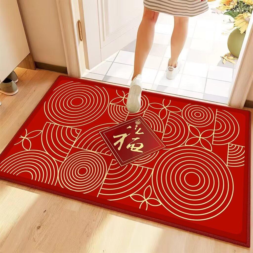 Chinese Crystal Velvet Floor Mat, Water-Absorbing Foot Pad In Living Room, Cloakroom, Entrance Entrance, Dirt-Resistant, Wear-Resistant, Non-Slip, Co