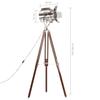VidaXL Lampadaire à Trépied Lampe sur Pied Projecteur de Cinéma Hauteur Réglable Salon Maison Intérieur 180 cm Bois de 286106