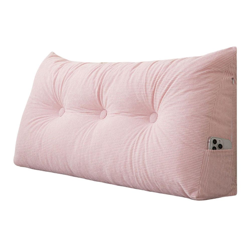 Triangular Wedge Headboard Pillow with Side Pockets Positioning Support Ergo-Triangle Headrest Lumbar Support Bed Backrest