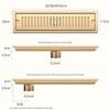 Shower Floor Drain for Bathroom Lavatory Balcony 304 Stainless Steel Brushed Gold Black Long Linear Drainage Side Floor Drains