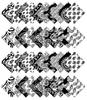 Soimoi 40Pcs Block & Paisley Print Cotton Precut Fabrics For Quilting Craft Strips 2.5 Inches Jelly Roll - White &