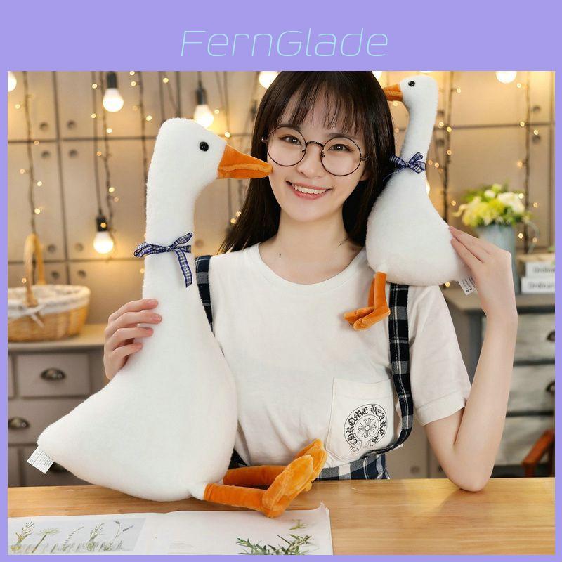 White Goose Pillow Plush Toy Adorable Sleeping Pillow Soft And Cuddly Stuffed Doll For Kids