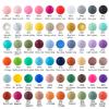 Kovict 9MM 40-80Pcs Round Silicone Bead 9MM Food Grade For Jewelry Making DIY Bracelet Pacifier Chain Accessories