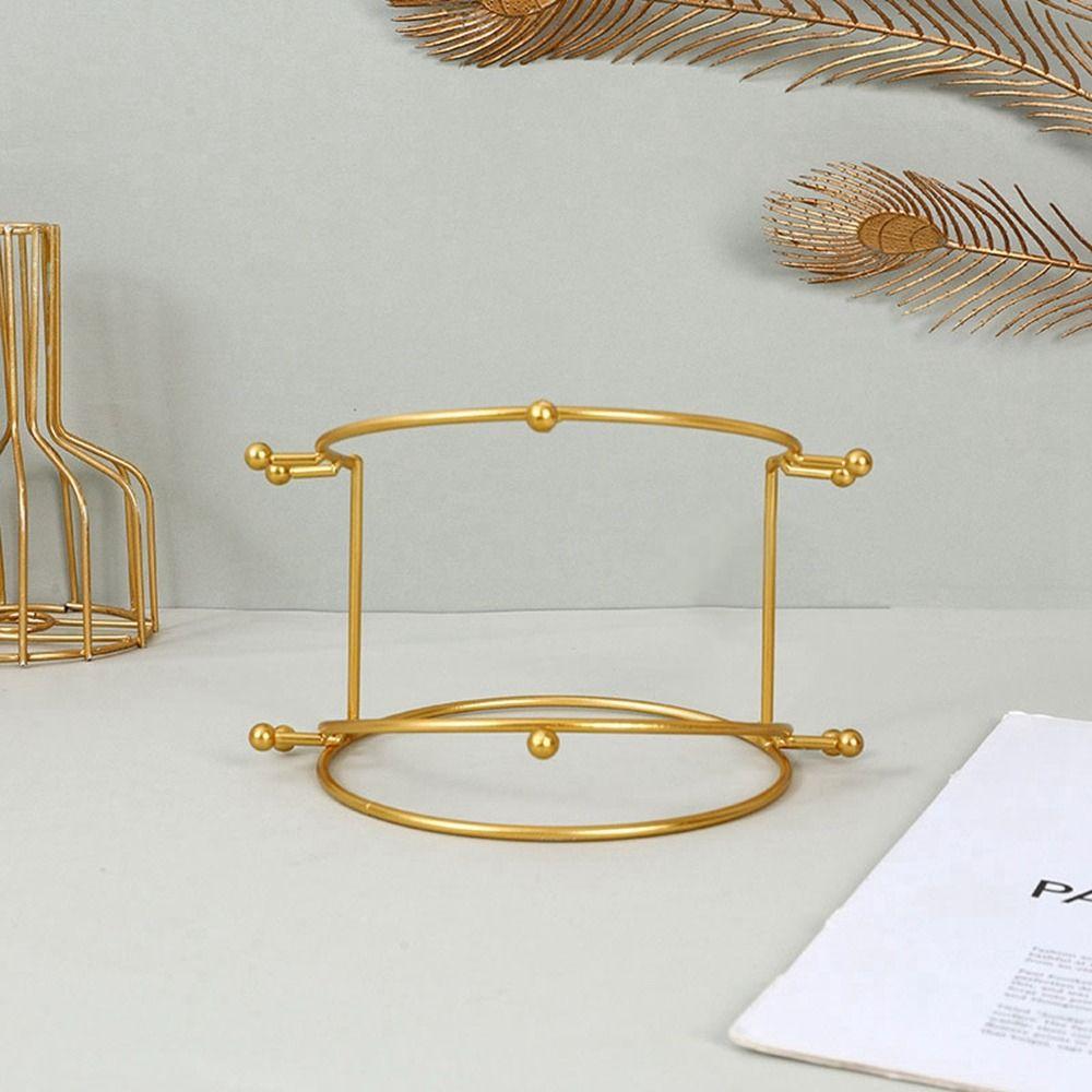 Gold Crown Stand Holder Three-tier Crown Headband Display Rack  for Bride Hair Accessiories