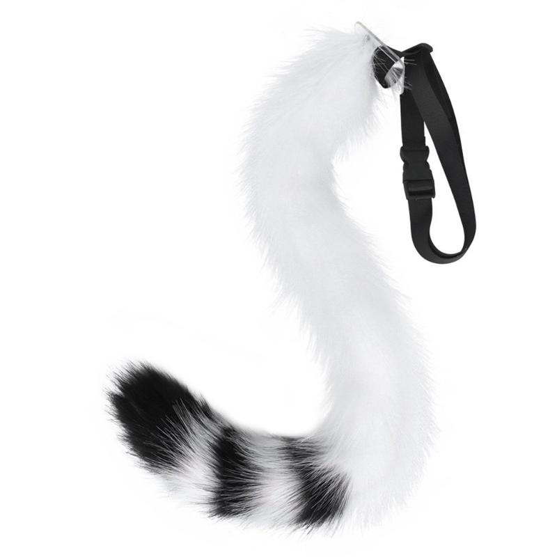 Anime-Cosplay Props Cat Ears and Tail Set Plush Furry Animal Ears Hairhoop with Cat Tail Fancy-Dress Party Costumes