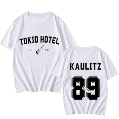 Camiseta estampada Tokyo Hotel Rock Band Street Casual Verão Manga curta Camiseta multiuso para mulheres e homens Roupas Punk Tees