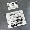 3D ABS Glossy Black Logo C43 Embelm Letters BITURBO 4MATIC Badge AMG Sticker For Mercedes Benz C43 W205 W206 AMG Accessories QM2