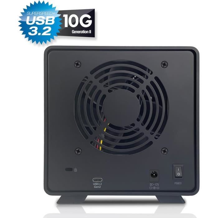 Station D'accueil Disque Dur - FANTEC - MB-X4U31 - Aluminium - 4x SATA - USB 3.2 Gen 2