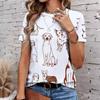 Fashion Women Retro Animal Patterns Print T Shirt Funny Casual O-neck Short Sleeves T-shirt Summer Female Tee Shirt