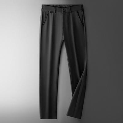 2024 Men's High-Elastic Wool Casual Trousers - Pres Waist for Autumn/Winter
