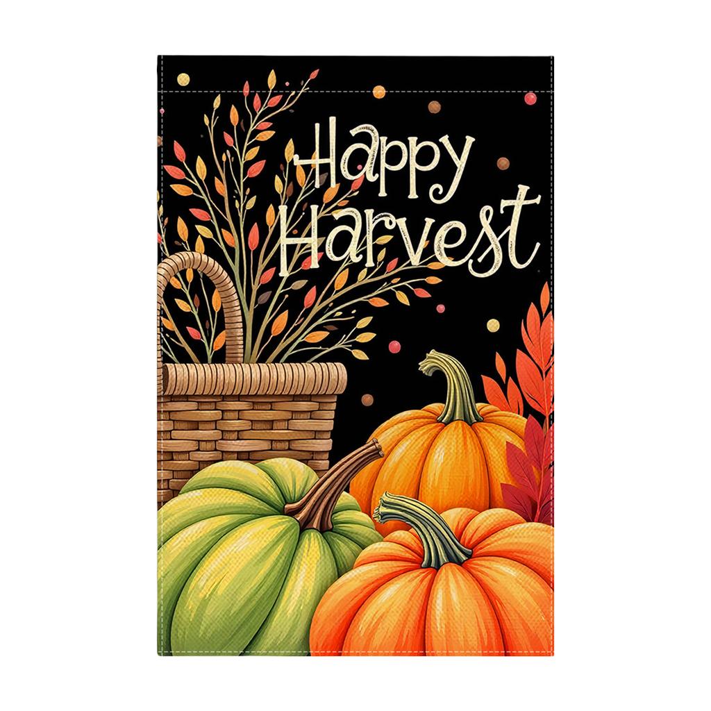 Durable Thanksgiving Fall Garden Flag Outdoor Yard Decoration Thanksgiving Banners for Autumn Party Home Decor