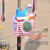 Plastic Children Kids Basket Cartoon Patten Student Front Basket Bike Carrier Bag  Bike Accessories