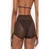 Women Solid Color Tie Side Bikini Swim Shorts