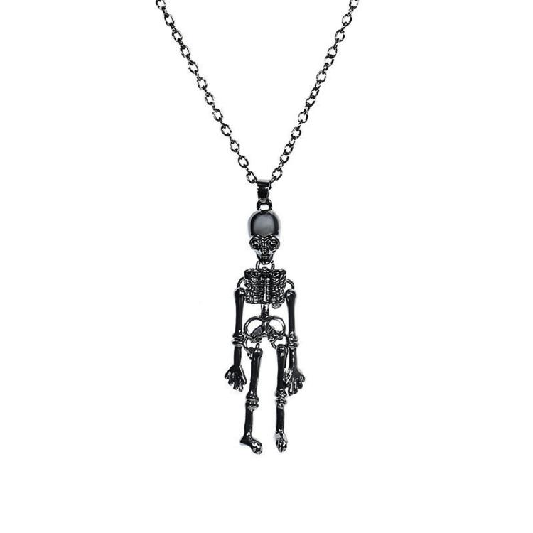 Halloween Gothic Skull Skeleton Choker Necklace Punk Ghost Pendant Necklace