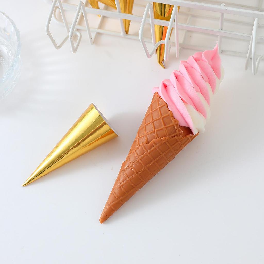 Simulated Ice Cream Dessert Cones & Cold Drink Models for Display & Photography