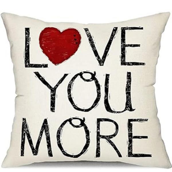 Valentine's Day Pillowcase Red Heart Love You Pillow Cushion Valentine's Day Decoration Pillowcase Home Sofa Decoration