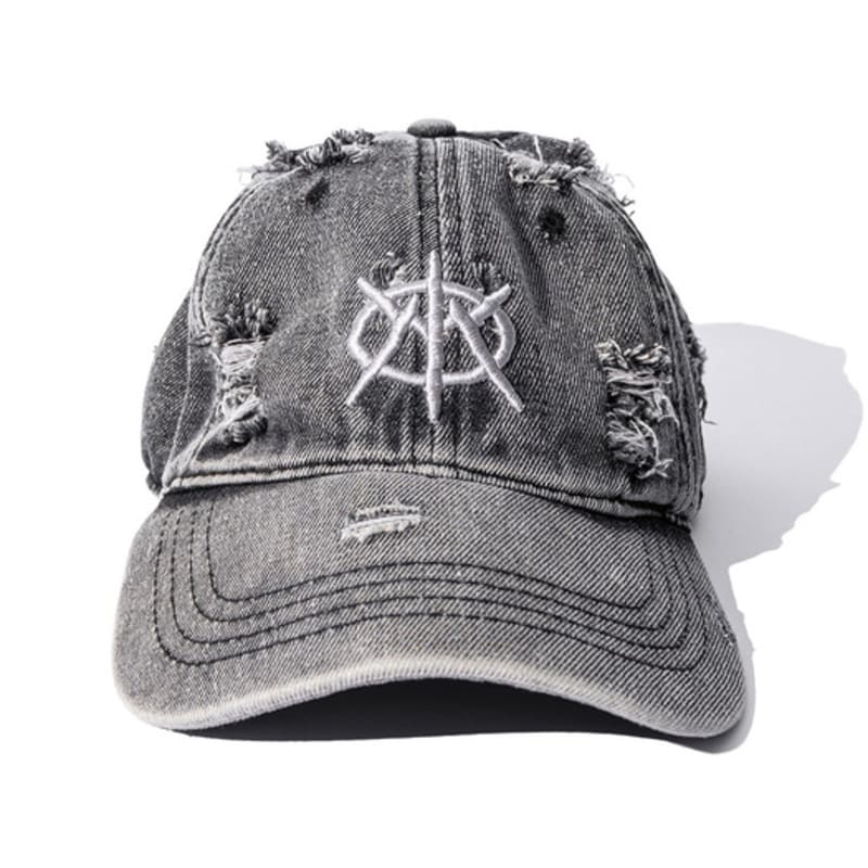 

MASSnoUN EMBLEM WASHED DYING VINTAGE BALL cap MSFAC004-BK FREE