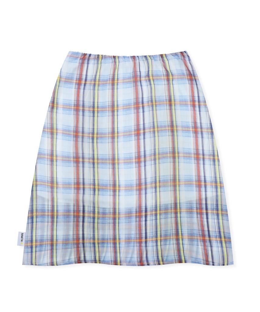 RuNaKi'Hu' Wxsk018 Natsu Omokage Chiffon Midi Skirt (Check)