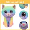 Cassidy Rainbow Cat Plush Toy Colorful And Soft Stuffed Animal For Kids' Birthdays
