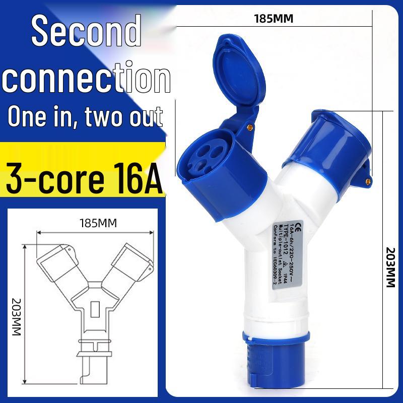 

Y-Type Explosion-Proof 32A Waterproof Aviation Converter: 1-to-2 or 1-to-3 Industrial Plugs & Sockets