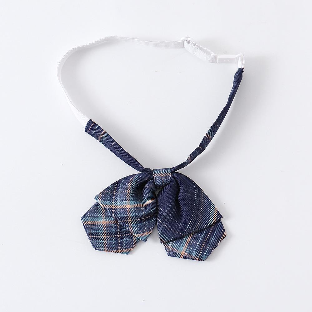 Japanese High-Waisted Plaid Pleated School Uniform Skirt Accessories