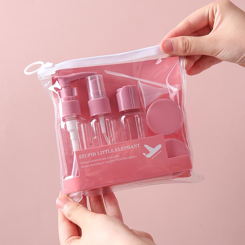 

Compact Travel Bottle Set for Cosmetics: Perfume, Lotion, Cream, and Water Dispensers