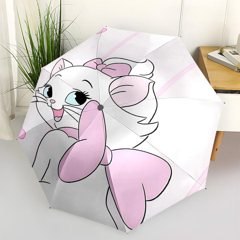 

Kitty, Bow Themed Automatic Opening and Closing Umbrella, Brightly Colored 8-rib Portable Umbrella, Suitable for Men and Women, A Perfect Gift for Chr