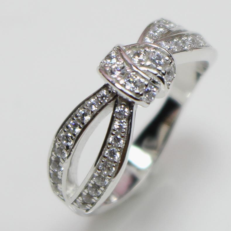 

Новое кольцо из розового золота с бриллиантами для женщин, модное кольцо с бантом No. 6