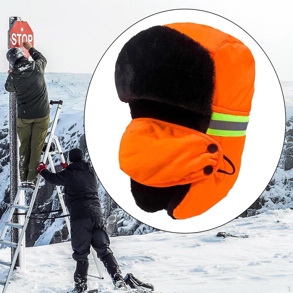 Winter Trapper Hat Bomber Cap Warm Russian for Fishing Adult Skating Outdoor