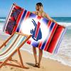 Name Custom Buffalo Bills Logo Print Beach Towel, Large Soft Quick Dry Towel for Beach Camping Swimming
