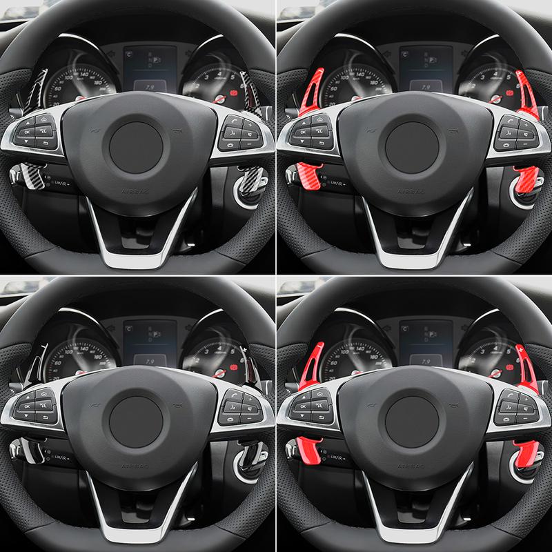 Car Steering Wheel Shift Paddle Shifter For Mercedes Benz A B C E GLE Class W176 W205 W246 C117 W218 Extended Carbon Fiber ABS